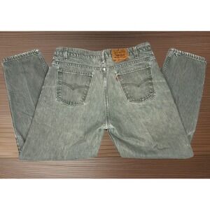 VTG 1980's Levis 550 Orange Tab Army Green Denim‎ Jeans USA Made 38x30
